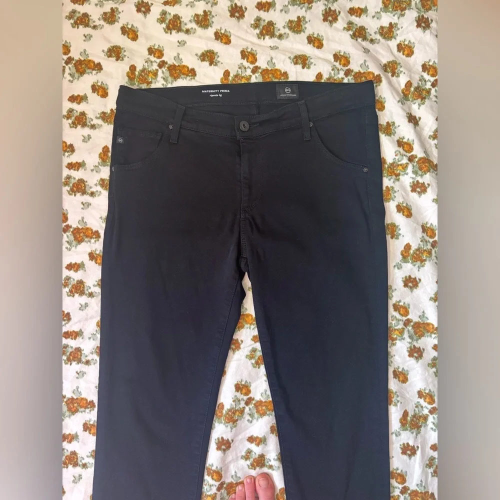 AG Adriano Goldschmied Maternity Prima Cigarette‎ Leg Jeans in Black Size 29